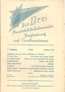 die Drei - Zeitschrift für Anthroposophie - Heft 7, 1925