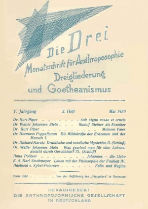 die Drei - Zeitschrift für Anthroposophie - Heft 2, 1925