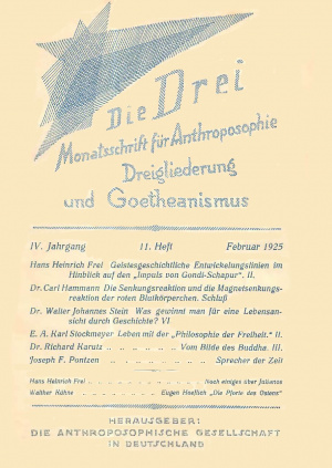 die Drei - Zeitschrift für Anthroposophie - Heft 11, 1925