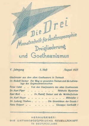 die Drei - Zeitschrift für Anthroposophie - Heft 5, 1925