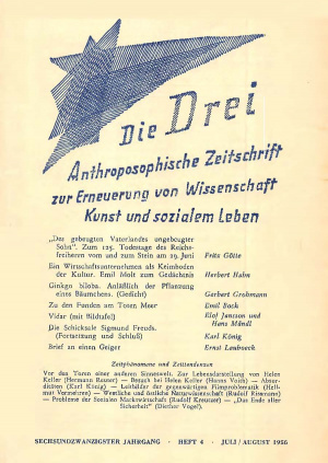 die Drei - Zeitschrift für Anthroposophie - Heft 4, 1956