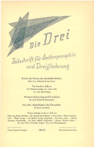 die Drei - Zeitschrift für Anthroposophie - Heft 6, 1961