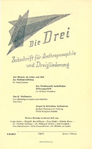 die Drei - Zeitschrift für Anthroposophie - Heft 1, 1967