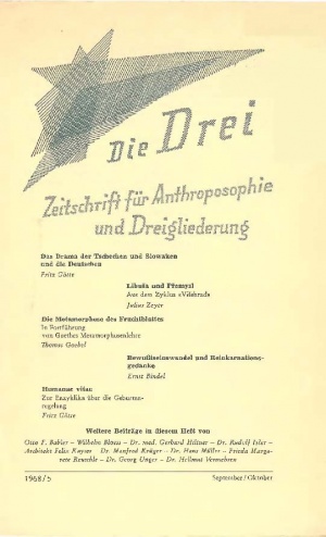 die Drei - Zeitschrift für Anthroposophie - Heft 5, 1968