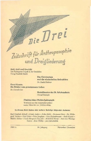 die Drei - Zeitschrift für Anthroposophie - Heft 6, 1969