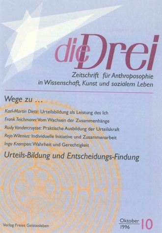 die-Drei - anthroposophisches Fachblatt - Heft 10, 1996 - 