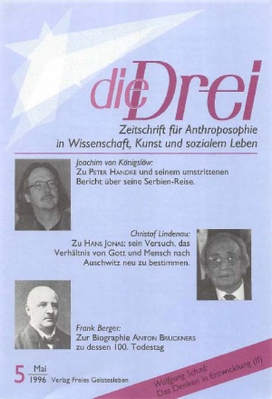 die Drei - Zeitschrift für Anthroposophie - Heft 5, 1996