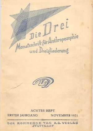 die Drei - Zeitschrift für Anthroposophie - Heft 8, 1921