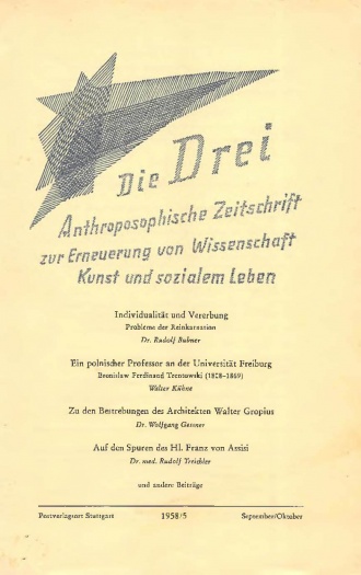 die-Drei - anthroposophisches Fachblatt - Heft 1, 1958 - 