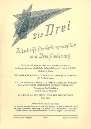 die Drei - Zeitschrift für Anthroposophie - Heft 5, 1962