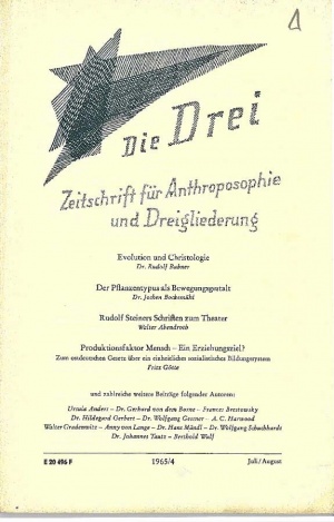 die Drei - Zeitschrift für Anthroposophie - Heft 4, 1965