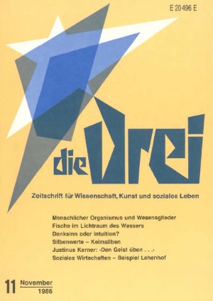 die Drei - Zeitschrift für Anthroposophie - Heft 11, 1986