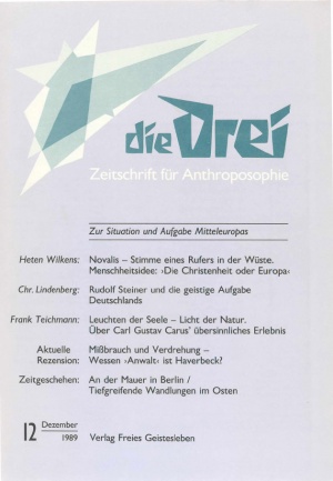 die Drei - Zeitschrift für Anthroposophie - Heft 12, 1989