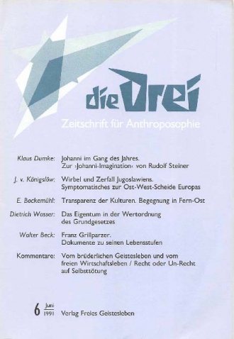 die-Drei - anthroposophisches Fachblatt - Heft 6, 1991 - 