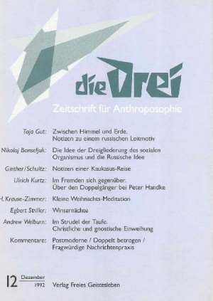 die Drei - Zeitschrift für Anthroposophie - Heft 12, 1992