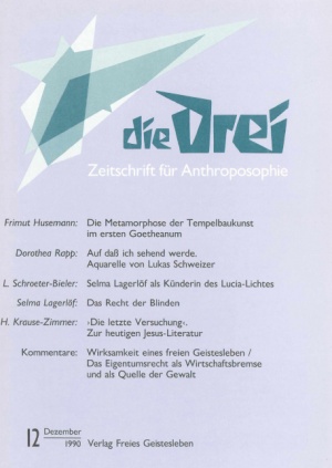 die Drei - Zeitschrift für Anthroposophie - Heft 12, 1990