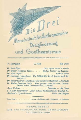 die-Drei - anthroposophisches Fachblatt - Heft 2, 1925 - 