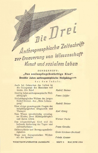 die-Drei - anthroposophisches Fachblatt - Heft 3, 1954 - 