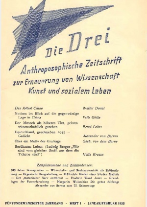 die Drei - Zeitschrift für Anthroposophie - Heft 1, 1955