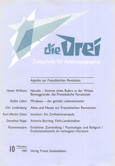 die Drei - Zeitschrift für Anthroposophie - Heft 10, 1989