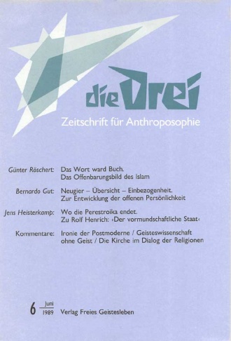 die-Drei - anthroposophisches Fachblatt - Heft 6, 1989 - 