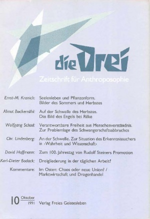 die Drei - Zeitschrift für Anthroposophie - Heft 10, 1991