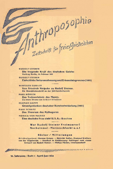 die Drei - Zeitschrift für Anthroposophie - Heft 3, 1934
