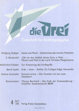 die Drei - Zeitschrift für Anthroposophie - Heft 4, 1989