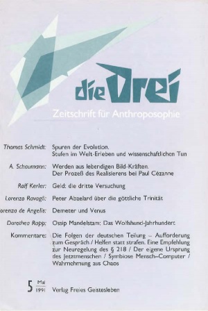 die Drei - Zeitschrift für Anthroposophie - Heft 5, 1991