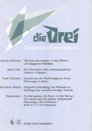 die Drei - Zeitschrift für Anthroposophie - Heft 6, 1992