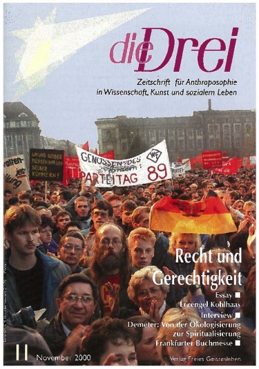 die Drei - Zeitschrift für Anthroposophie - Heft 11, 2000