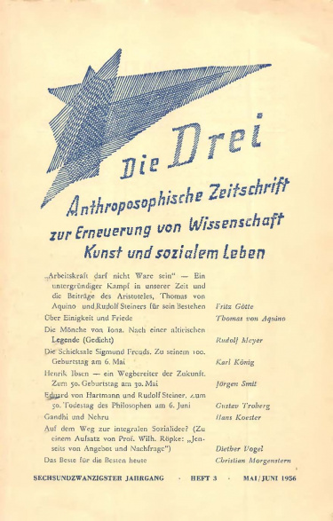 die Drei - Zeitschrift für Anthroposophie - Heft 3, 1956