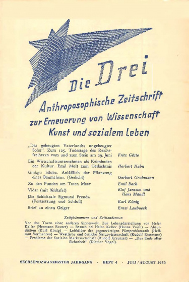 die Drei - Zeitschrift für Anthroposophie - Heft 4, 1956