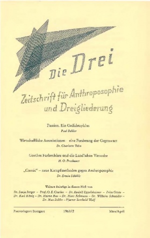 die Drei - Zeitschrift für Anthroposophie - Heft 2, 1961