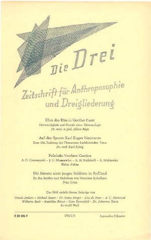 die Drei - Zeitschrift für Anthroposophie - Heft 5, 1965