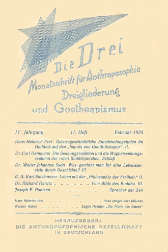 die-Drei - anthroposophisches Fachblatt - Heft 11, 1925 - 