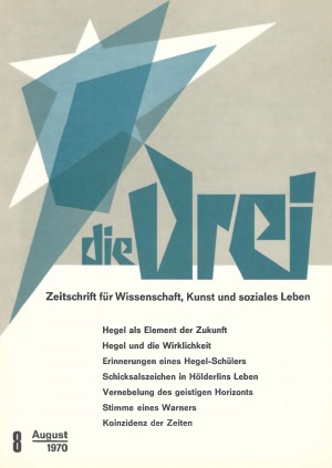 die Drei - Zeitschrift für Anthroposophie - Heft 8, 1970