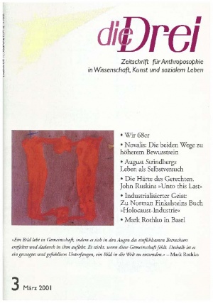die Drei - Zeitschrift für Anthroposophie - Heft 3, 2001