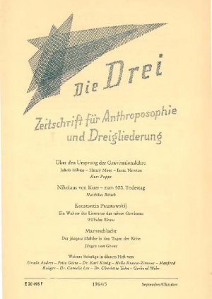 die Drei - Zeitschrift für Anthroposophie - Heft 5, 1964