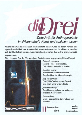 die-Drei - anthroposophisches Fachblatt - Heft 11, 1994 - 