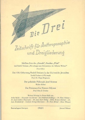 die Drei - Zeitschrift für Anthroposophie - Heft 1, 1962