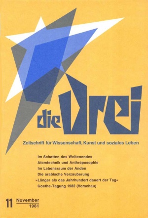 die Drei - Zeitschrift für Anthroposophie - Heft 11, 1981