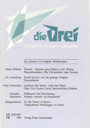 die Drei - Zeitschrift für Anthroposophie - Heft 12, 1989