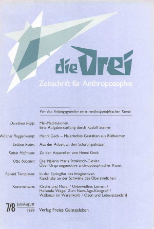 die Drei - Zeitschrift für Anthroposophie - Heft 7, 1989