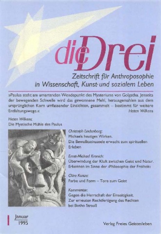 die-Drei - anthroposophisches Fachblatt - Heft 1, 1995 - 