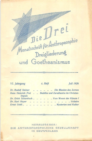 die Drei - Zeitschrift für Anthroposophie - Heft 4, 1926