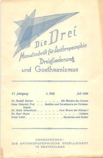 die-Drei - anthroposophisches Fachblatt - Heft 4, 1926 - 