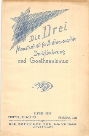 die Drei - Zeitschrift für Anthroposophie - Heft 11, 1924