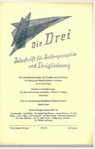 die-Drei - anthroposophisches Fachblatt - Heft 4, 1961 - 