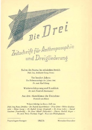 die Drei - Zeitschrift für Anthroposophie - Heft 6, 1961